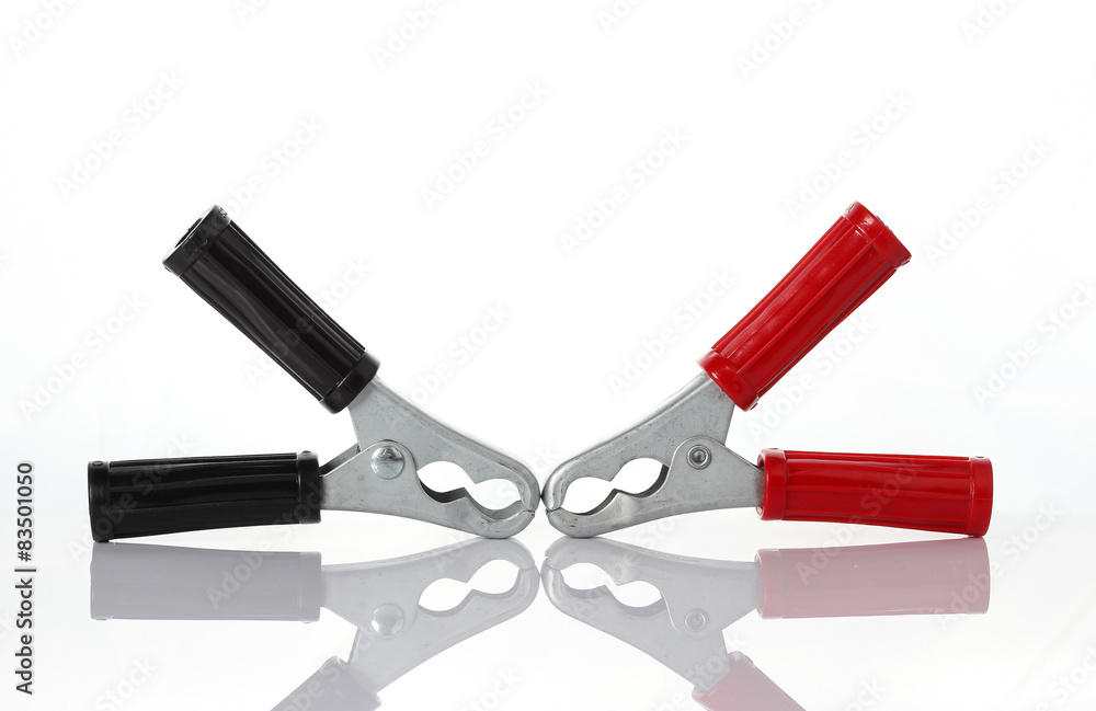 terminals wire Isolated on white background terminals wire Isolated on white background