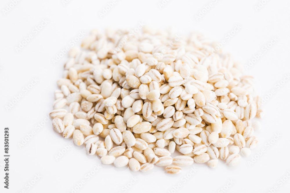 pile of barley on white pile of barley on white