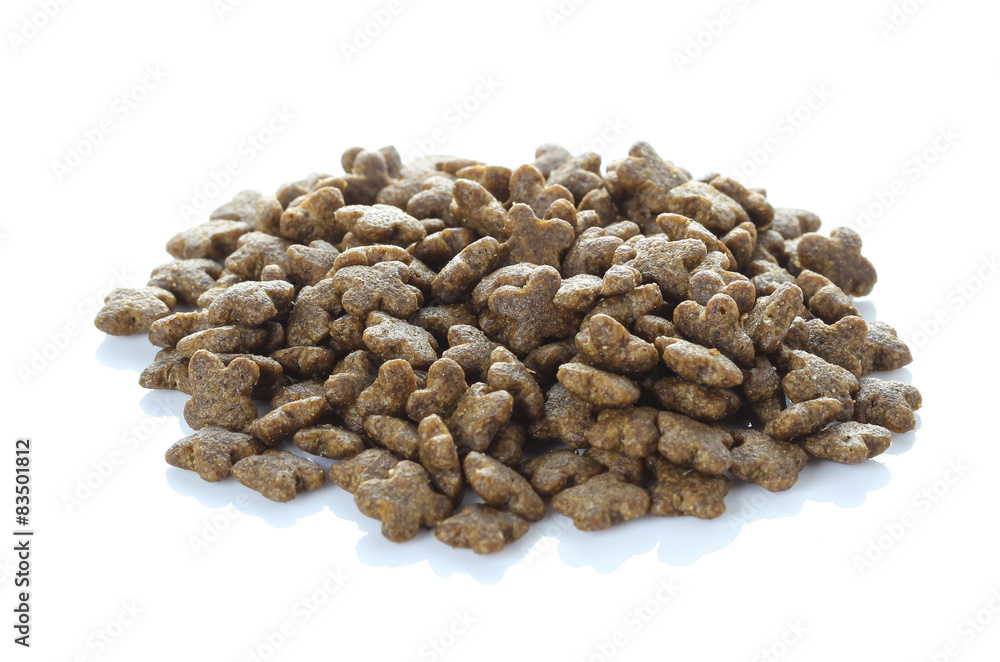 dog food on white background. dog food on white background.