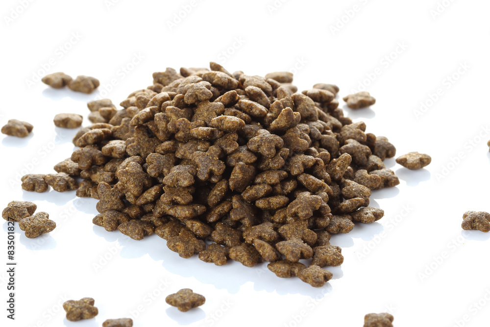 dog food on white background. dog food on white background.