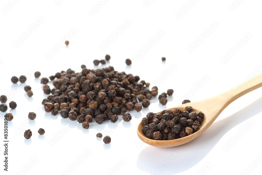 Black pepper isolated on white background Black pepper isolated on white background