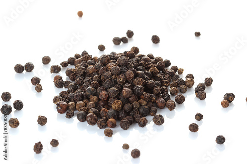 Black pepper isolated on white background