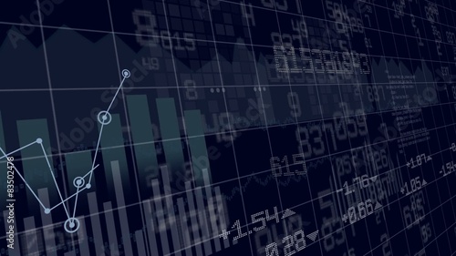 Animation of financial bars and numbers