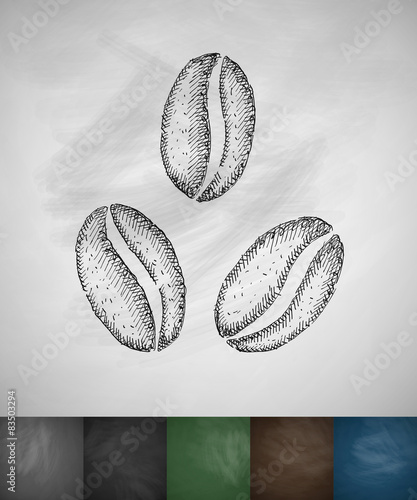 three coffee beans icon