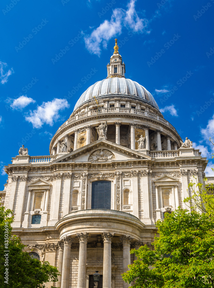 Details of St Paul's Cathedral in London - England