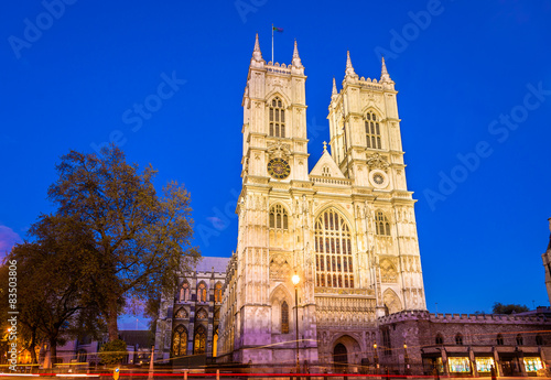 Westminster Abbey in the evening - London, England photo