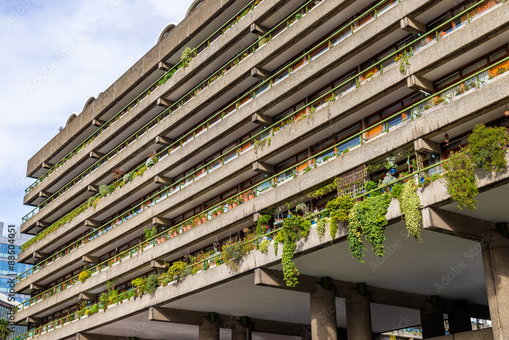 Lakeside terraces in Barbican Complex - London, England