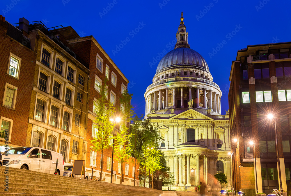 View of St Paul Cathedral in London, England