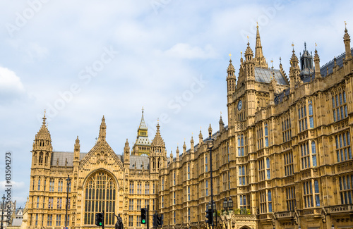 Walls of the Palace of Westminster in London