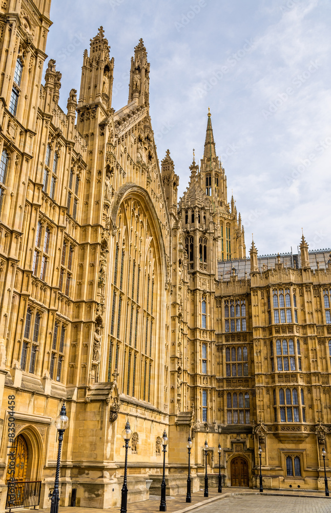 Details of the Palace of Westminster in London Details of the Palace of Westminster in London