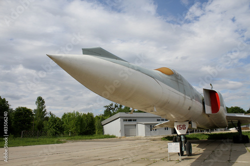 Strategic bomber plane at military base