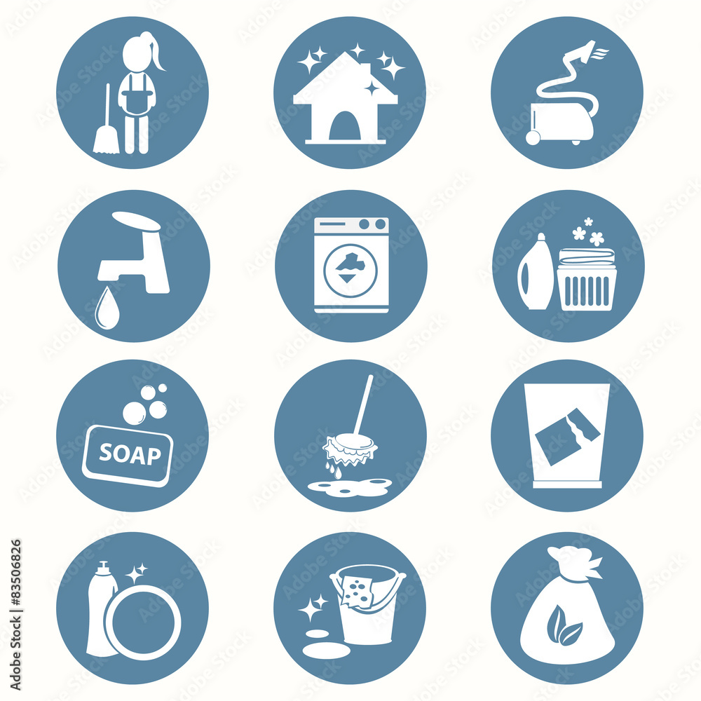 cleaning icon set vector illustration cleaning icon set vector illustration