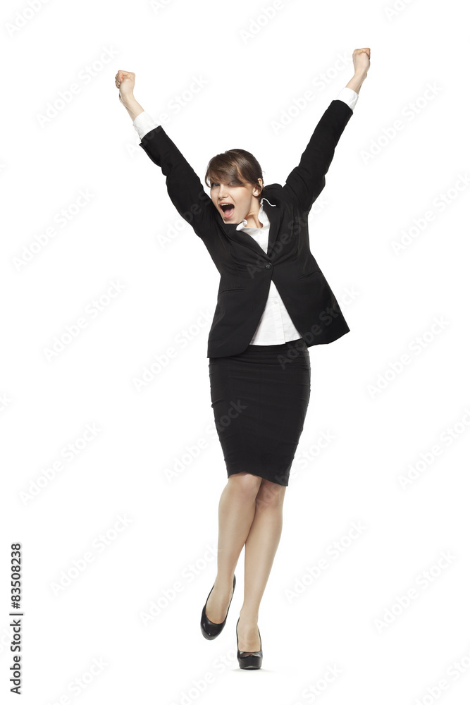 business woman in victory
