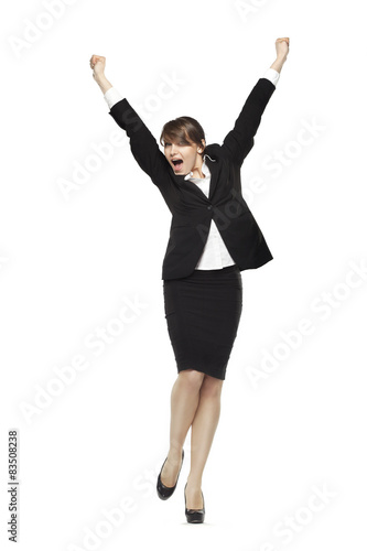 business woman in victory