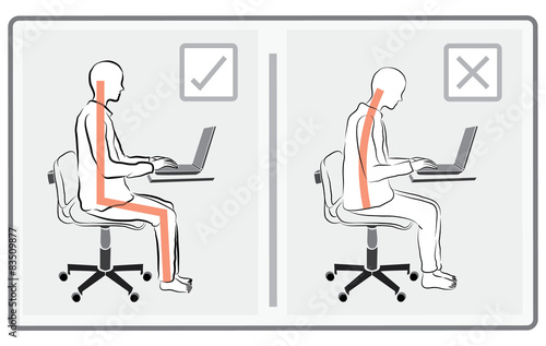 play computer in correct way vector