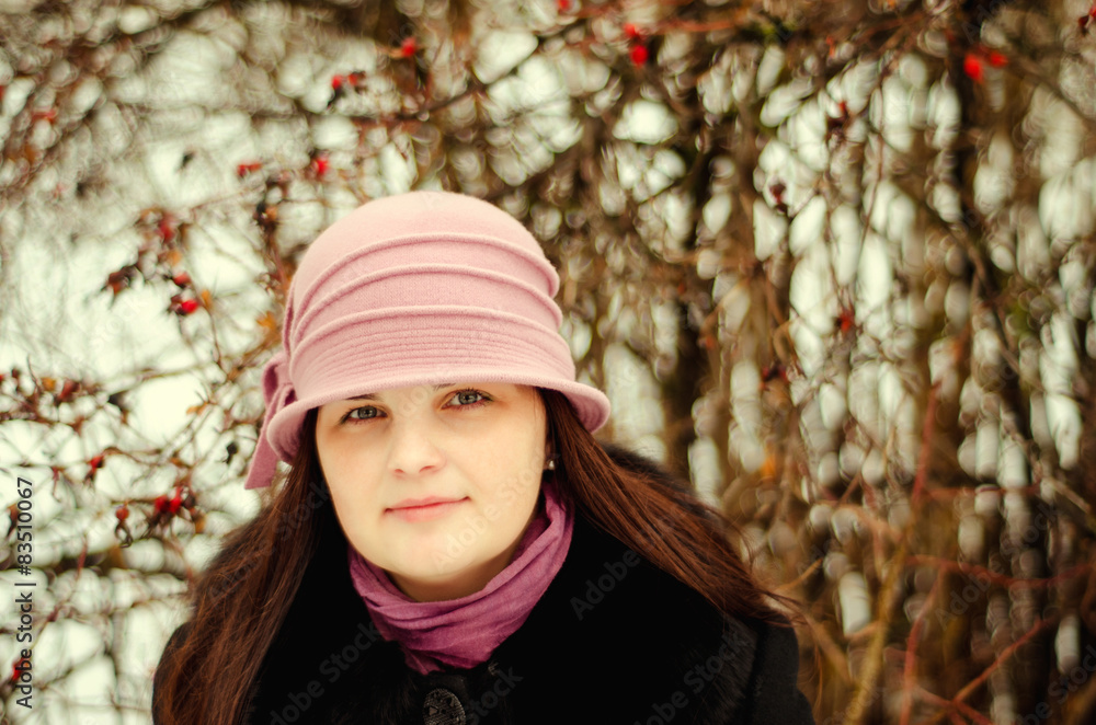 Portrait girl in hat Portrait girl in hat