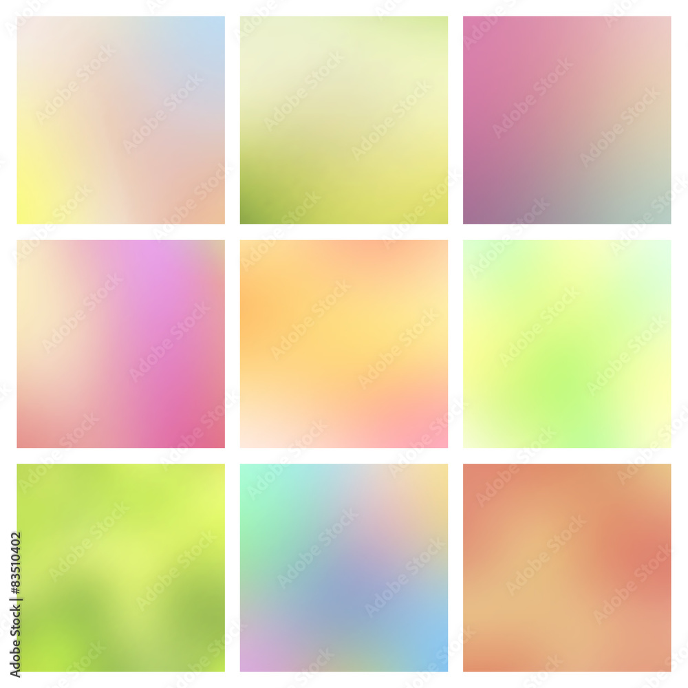 Abstract colorful blurred vector backgrounds. Elements for your