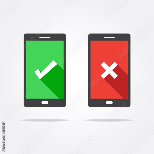 Check & Cross Phone Icons