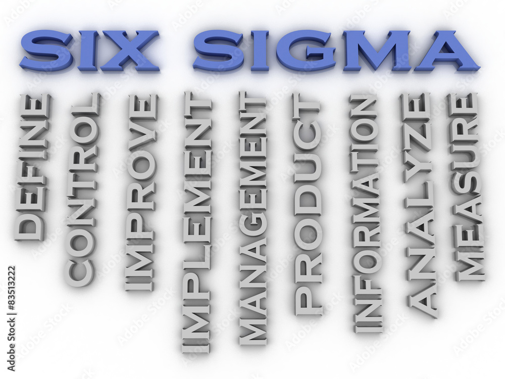 3d image Six sigma issues concept word cloud background 3d image Six sigma issues concept word cloud background