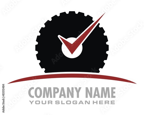 black gear logo image vector