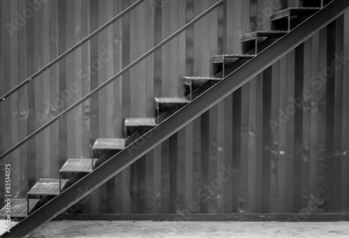 Black and white up stairs background
