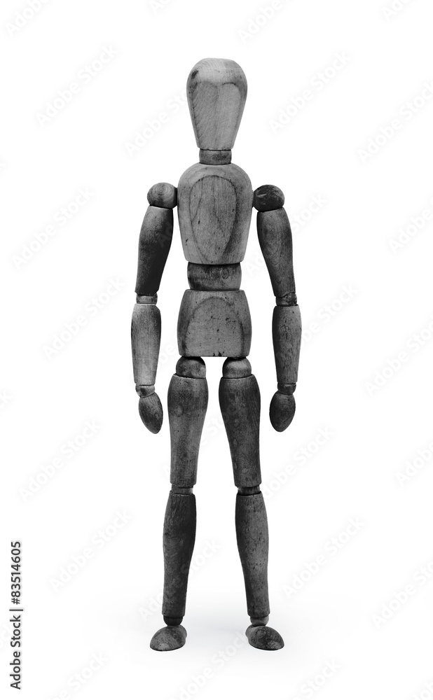Wood figure mannequin with bodypaint - Black Wood figure mannequin with bodypaint - Black