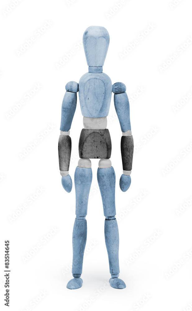 Wood figure mannequin with flag bodypaint - Botswana Wood figure mannequin with flag bodypaint - Botswana