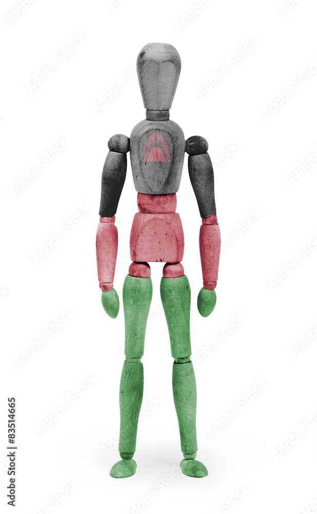 Wood figure mannequin with flag bodypaint - Malawi Wood figure mannequin with flag bodypaint - Malawi