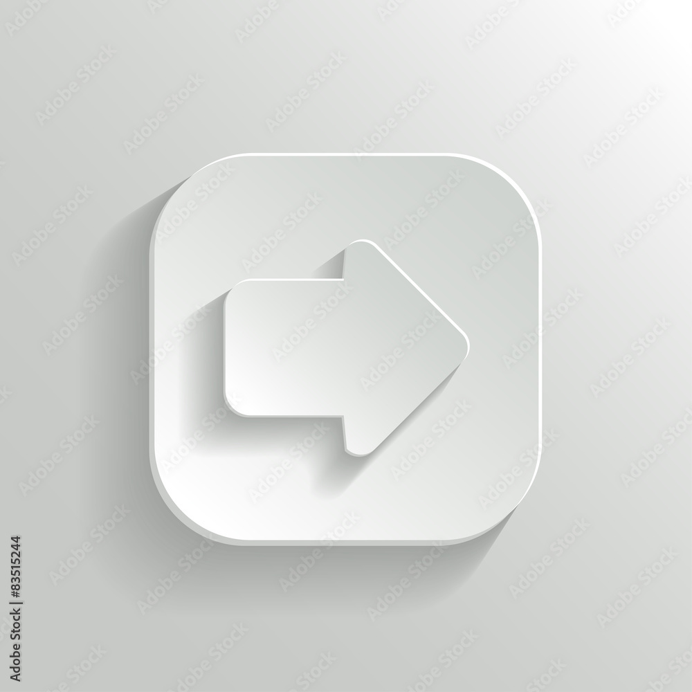Arrow icon - vector white app button Arrow icon - vector white app button