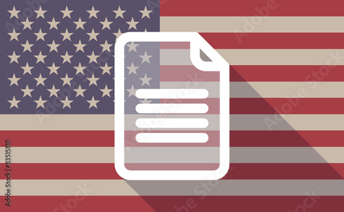 USA flag icon with a document