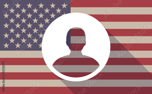 USA flag icon with a male avatar