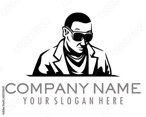man with dark glasses character image vector