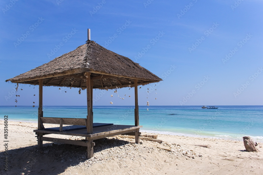 Beach hut on Gili Islands