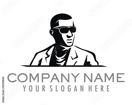 man with dark glasses character image vector