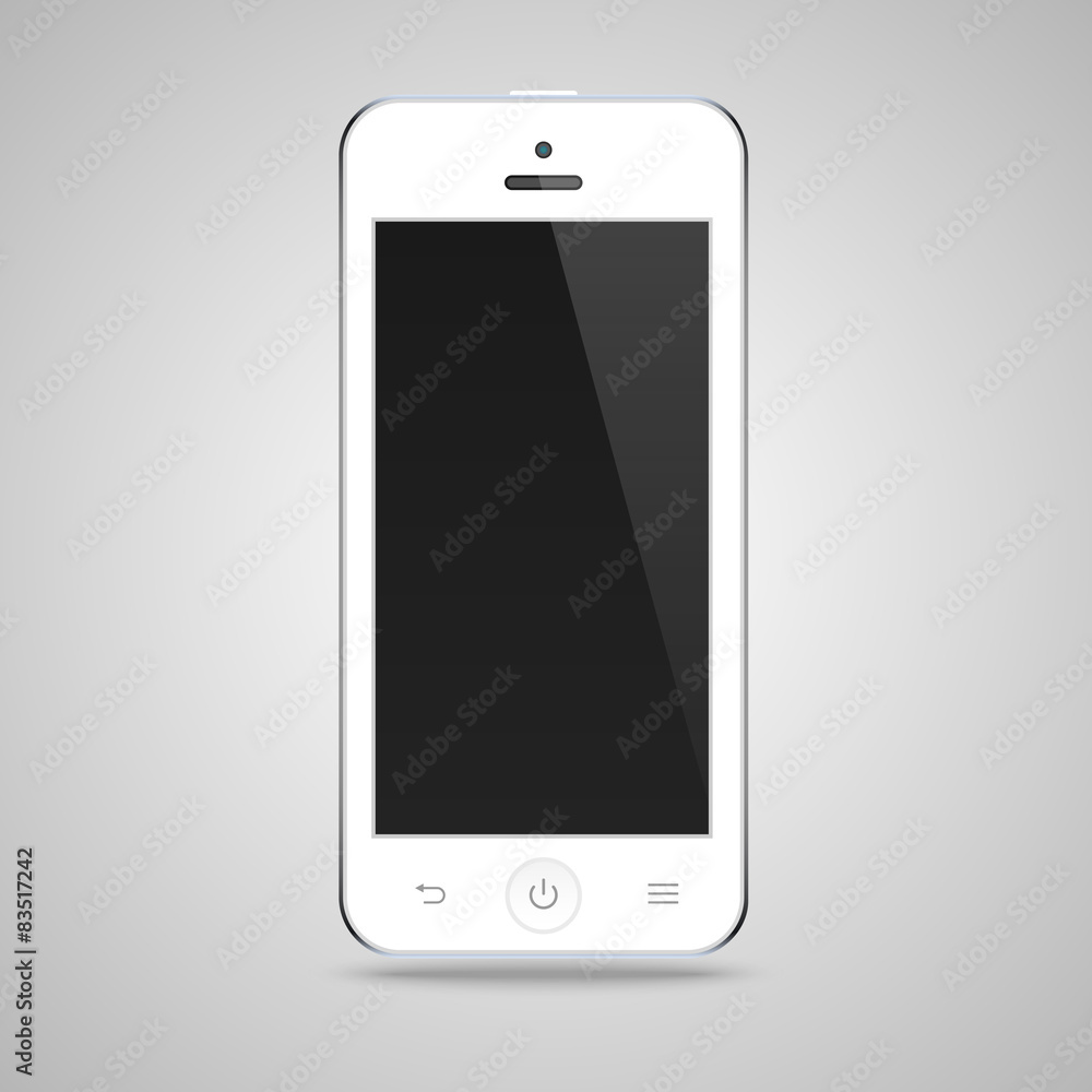 realistic detailed smartphone with touch screen isolated realistic detailed smartphone with touch screen isolated
