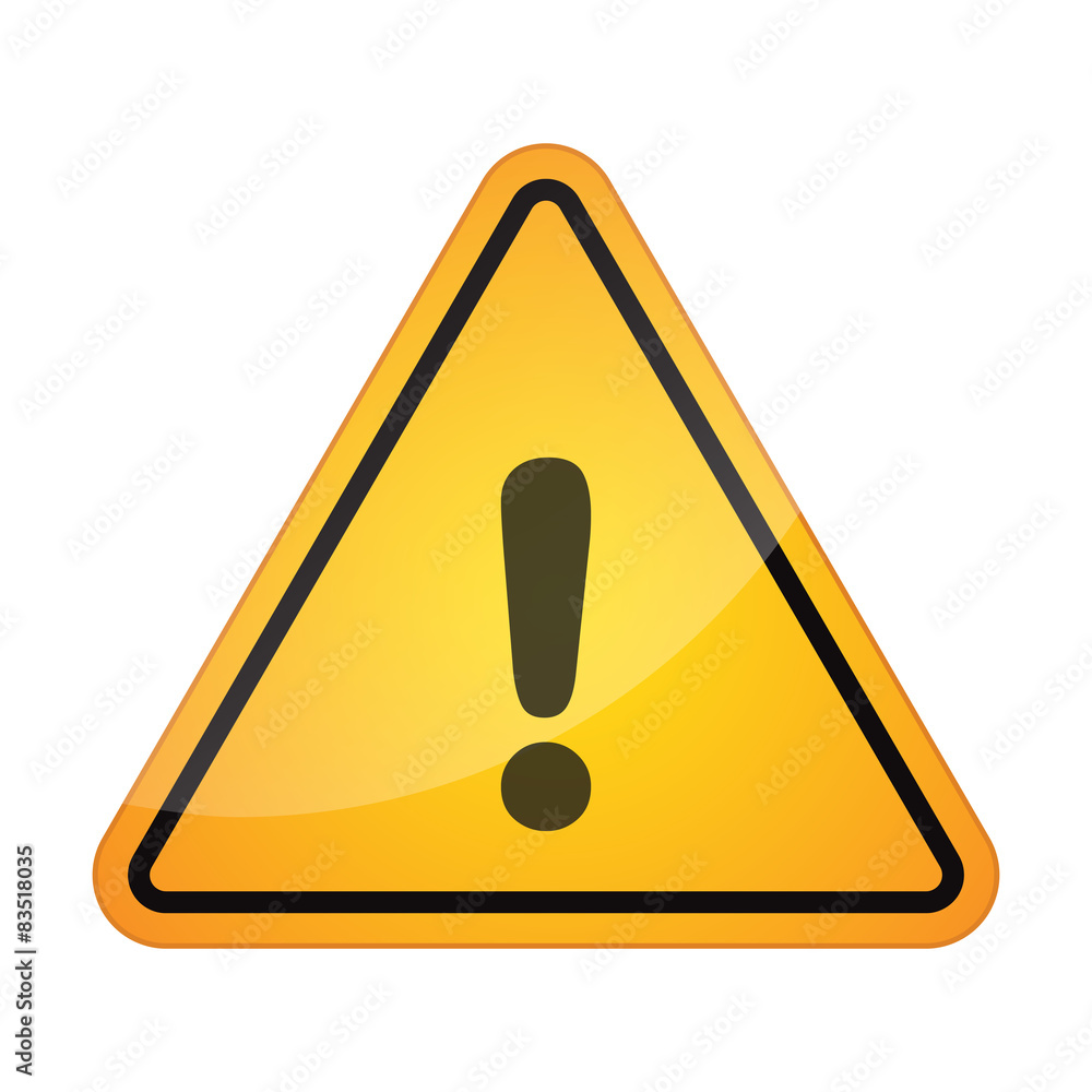 Danger signal icon with an exclamation sign Danger signal icon with an exclamation sign