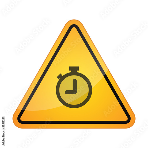 Danger signal icon with a timer