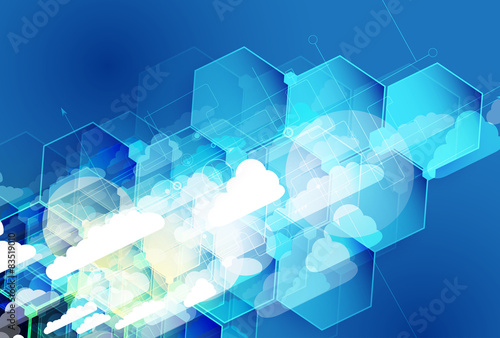 Integration technology with nature, sky. Best ideas for Business