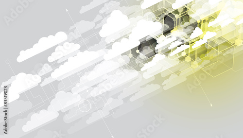 Integration technology with nature, sky. Best ideas for Business