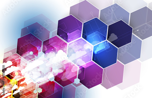 Integration technology with nature, sky. Best ideas for Business