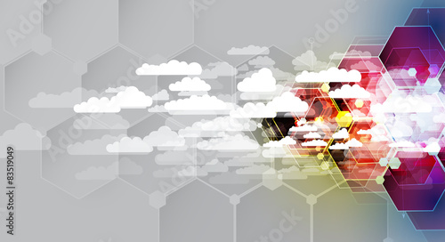 Integration technology with nature, sky. Best ideas for Business