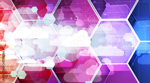 Integration technology with nature, sky. Best ideas for Business