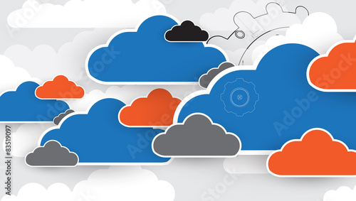 Integration technology with nature, sky. Best ideas for Business