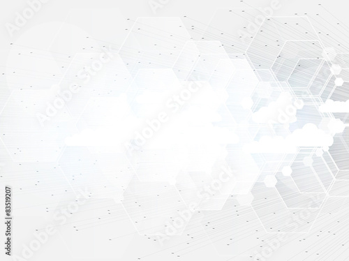 Integration technology with nature, sky. Best ideas for Business