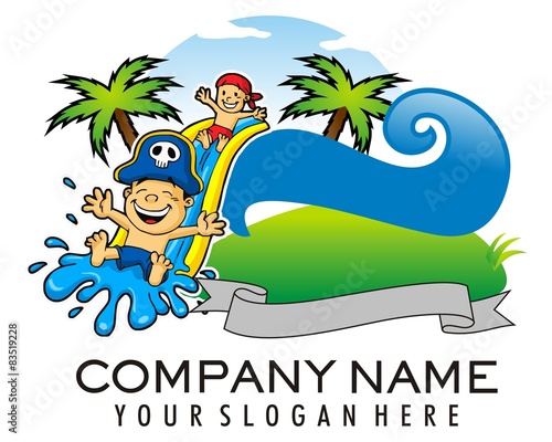 water games kids logo image vector