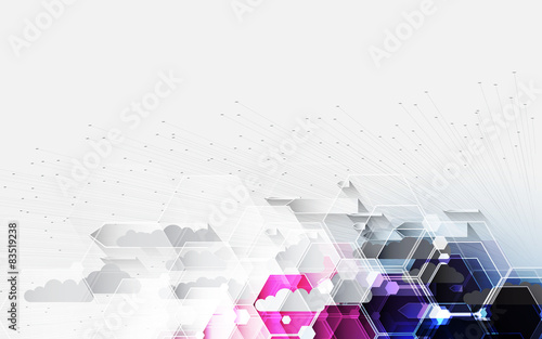 Integration technology with nature, sky. Best ideas for Business