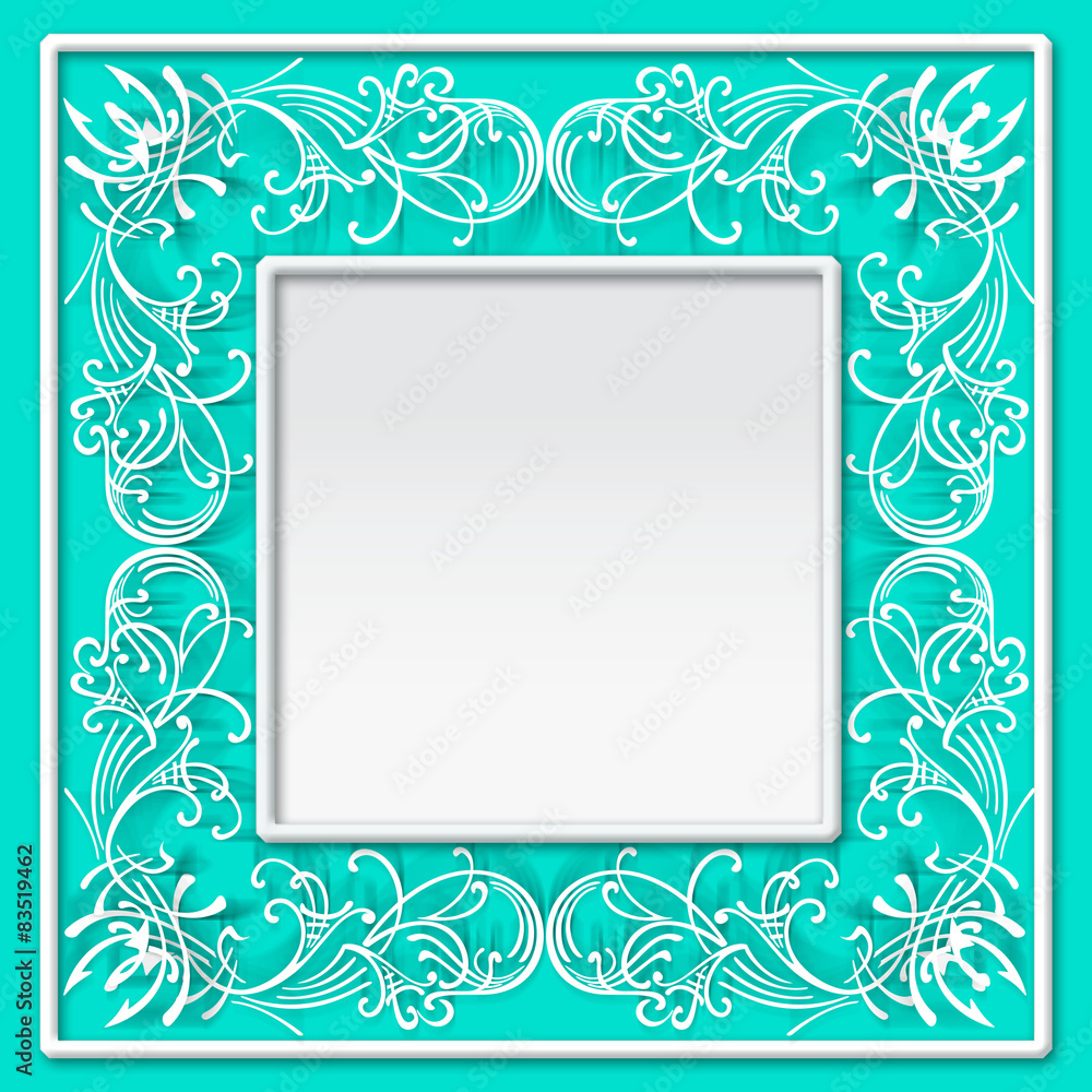 Abstract  frame  with  swirls  ornamental  background .