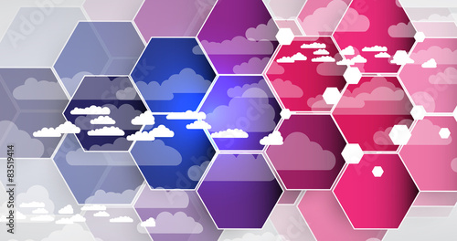 Integration technology with nature, sky. Best ideas for Business