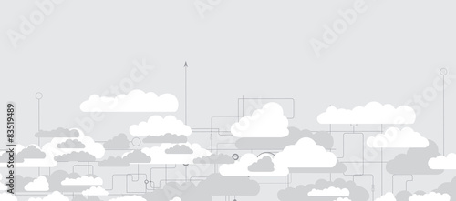 Integration technology with nature, sky. Best ideas for Business