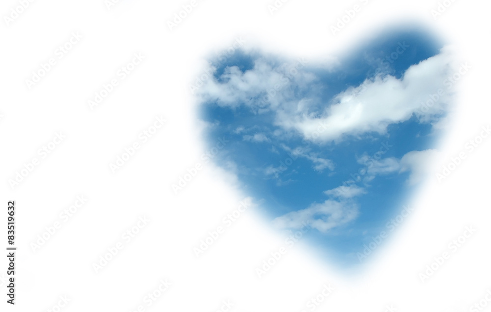 heart shape cloudy sky isolated heart shape cloudy sky isolated